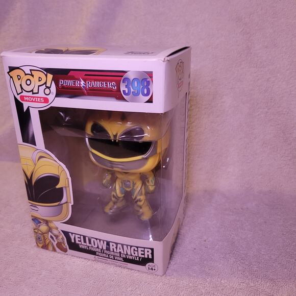 Funko POP Movies Power Rangers Yellow Ranger Toy Figure Number 398 - Picture 8 of 8